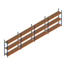 Vorteilsreihe Weitspannregal Kimer 2250x9250x600 mm (hxbxt) 3 Ebenen