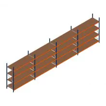 Vorteilsreihe Weitspannregal Kimer 2250x9250x800 mm (hxbxt) 4 Ebenen