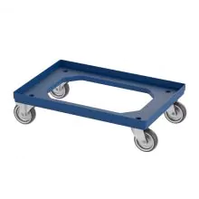 Eurokisten Rollplatteau 250 kg ohne Bremse Blau