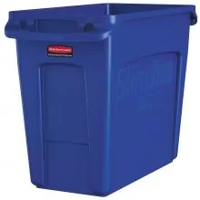 Slim Jim Behälter mit Lüftungsschlitzen, 60 ltr blau, Rubbermaid