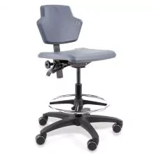 Score Arbeitsstuhl Spirit 1501 mit Rollen und Fußring Schwarz