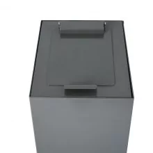 Obere Abdeckung mit Klappdeckel modulares Abfalltrenneinheit 60 l, Dunkelgrau