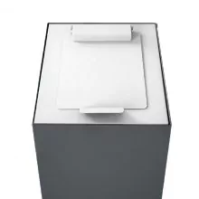 Top mit Klappdeckel modulare Abfalltrennungs-Einheit 60ltr, Weiß