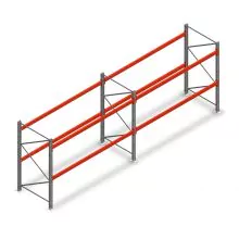 Kombiangebot Palettenregal AR T2 2500x5640x1100 mm (hxbxt) 2 Ebenen 3636kg/Eb mit vormontierten Rahmen