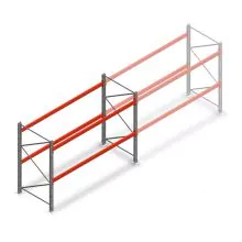 AR T2 Palettenregal 2000x2700x1100mm (hxbxt) 2 Ebenen 2844kg/Ebene Anfangsregal mit vormontierten Rahmen