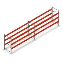 Kombiangebot Palettenregal AR T2 2500x6840x1100 mm (hxbxt) 3 Ebenen 2415kg/eb. mit vormontierten Rahmen