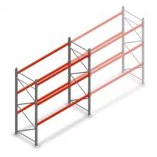 Palettenregal AR T2 3000x2700x1100mm (hxbxt) 3 Ebenen 1820kg/Ebene Anfangsregal