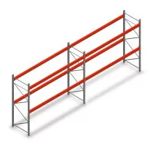 Kombiangebot Palettenregal AR T2 3000x6840x1100 mm (hxbxt) 2 Ebenen 2415kg/Ebene mit vormontierten Rahmen