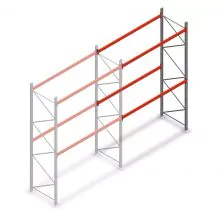 Palettenregal AR T2 3500x2700x1100mm (hxbxt) 2 Ebenen 1820kg/eb. Anbauregal