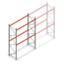 Palettenregal AR T2 3500x2700x1100mm (hxbxt) 2 Ebenen 1820kg/eb. Anfangsregal