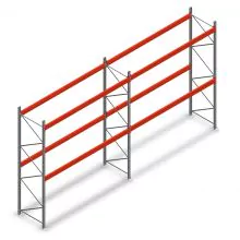 Kombiangebot AR T2 Palettenregal 4000x6840x1100 mm (hxbxt) 2 Ebenen 2415kg/eb. mit vormontierten Rahmen