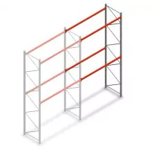 Palettenregal AR T2 4500x2700x1100mm (hxbxt) 2 Ebenen 1820kg/Ebene Anbauregal