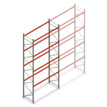 Palettenregal AR T2 6000x2700x1100mm (Höhe x Breite x Tiefe) 4 Ebenen 1820kg/Ebene Anfangsregal