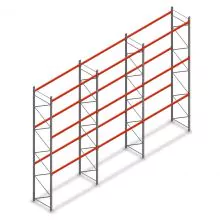 Vorteilsreihe Palettenregal AR T2 6000x8420x1100mm (hxbxt) 3 Ebenen 2844kg/Ebene mit vormontierten Rahmen