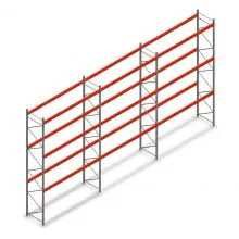 Vorteilsreihe Palettenregal AR T2 6000x11120x1100mm (hxbxt) 3 Ebenen 2252kg/eb. mit vormontierten Rahmen