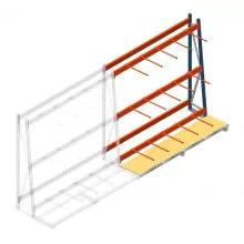 Regal für vertikale Lagerung AR einseitig 2000x1850x900 mm (hxbxt) blau 3 Ebenen Anbauregal
