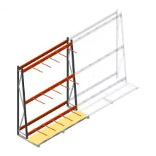 Regal für vertikale Lagerung AR einseitig 2500x1850x900 mm (hxbxt) antrazit 3 Ebenen Anfangsregal