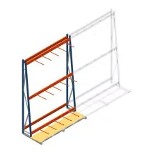 Regal für vertikale Lagerung AR einseitig 3000x1850x900 mm (hxbxt) blau 3 Ebenen Anfangsregal