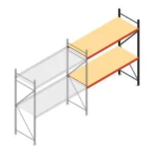 Weitspannregal AR 2000x1850x800 mm (hxbxt) 2 Ebenen anthrazit Anbauregal