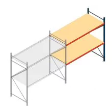 Weitspannregal AR 2000x2700x1000 mm (hxbxt) 2 Ebenen blau Anbauregal