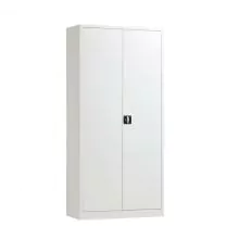 Abschließbarer metallener Flügeltürenschrank, Lagerregalschrank 1800x800x380 mm (hxbxt) grau