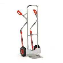 Aluminium-Sackkarre 200 kg 1300 mm mit Luftreifen und Gleitstreifen