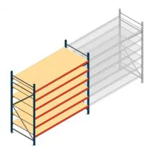 Weitspannregal AR 2250x2700x1000 mm (hxbxt) 6 Ebenen blau Anfangsregal