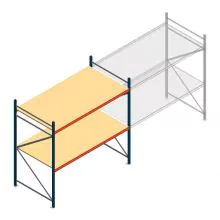 Weitspannregal AR 2250x2700x1200 mm (hxbxt) 2 Ebenen blau Anfangsregal