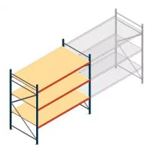 Weitspannregal AR 2250x2700x1200 mm (hxbxt) 3 Ebenen blau Anfangsregal
