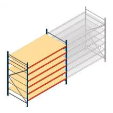 Weitspannregal AR 2250x2700x1200 mm (hxbxt) 6 Ebenen blau Anfangsregal