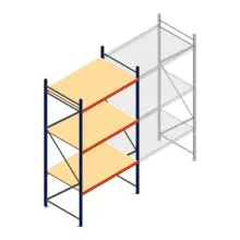Weitspannregal AR 3000x1610x1000 mm (hxbxt) 3 Ebenen blau Anfangsregal