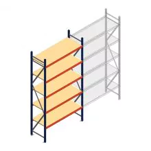 Weitspannregal AR 3000x1610x600 mm (hxbxt) 5 Ebenen blau Anfangsregal
