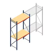 Weitspannregal AR 3000x1610x800 mm (hxbxt) 2 Ebenen blau Anfangsregal