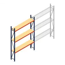 Weitspannregal AR 3000x1850x400 mm (hxbxt) 3 Ebenen blau Anfangsregal