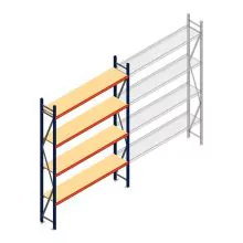 Weitspannregal AR 3000x1850x400 mm (hxbxt) 4 Ebenen blau Anfangsregal