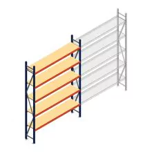 Weitspannregal AR 3000x1850x400 mm (hxbxt) 5 Ebenen blau Anfangsregal