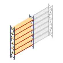 Weitspannregal AR 3000x1850x400 mm (hxbxt) 6 Ebenen blau Anfangsregal
