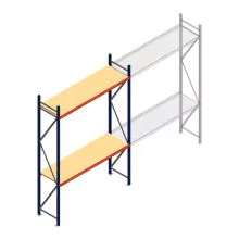 Weitspannregal AR 3000x1850x600 mm (hxbxt) 2 Ebenen blau Anfangsregal