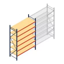 Weitspannregal AR 3000x2250x800 mm (hxbxt) 6 Ebenen blau Anfangsregal