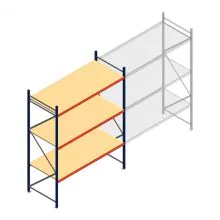 Weitspannregal AR 3000x2700x1000 mm (hxbxt) 3 Ebenen blau Anfangsregal