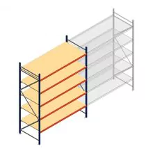 Weitspannregal AR 3000x2700x1000 mm (hxbxt) 5 Ebenen blau Anfangsregal