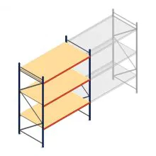 Weitspannregal AR 3000x2700x1200 mm (hxbxt) 3 Ebenen blau Anfangsregal