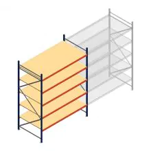 Weitspannregal AR 3000x2700x1200 mm (hxbxt) 5 Ebenen blau Anfangsregal