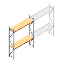 Weitspannregal AR 3000x2700x600 mm (hxbxt) 2 Ebenen blau Anfangsregal