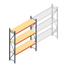 Weitspannregal AR 3000x2700x600 mm (hxbxt) 3 Ebenen blau Anfangsregal