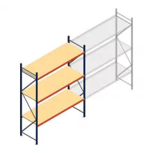 Weitspannregal AR 3000x2700x800 mm (hxbxt) 3 Ebenen blau Anfangsregal