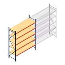 Weitspannregal AR 3000x2700x800 mm (hxbxt) 5 Ebenen blau Anfangsregal