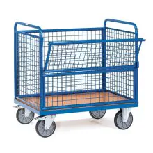 Plattformwagen 600 kg 1200x800 mit Gitterwänden