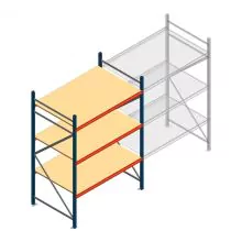 Weitspannregal AR 2000x1610x1000 mm (hxbxt) 3 Ebenen blau Anfangsregal