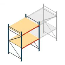 Weitspannregal AR 2000x1610x1200 mm (hxbxt) 2 Ebenen blau Anfangsregal